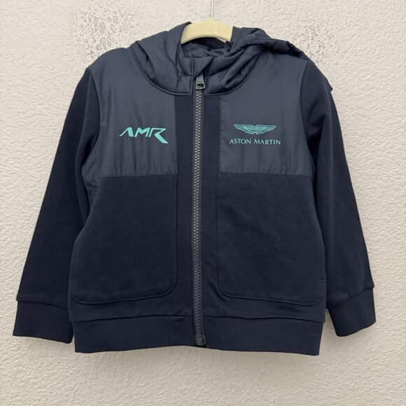 Aston Martin AMR by Hackett Travel Hoody Jacket Navy Blue Toddler Size 2 Years - Picture 1 of 10